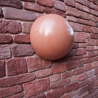 Halbkugel Stone Look mit Aufschraubsockel